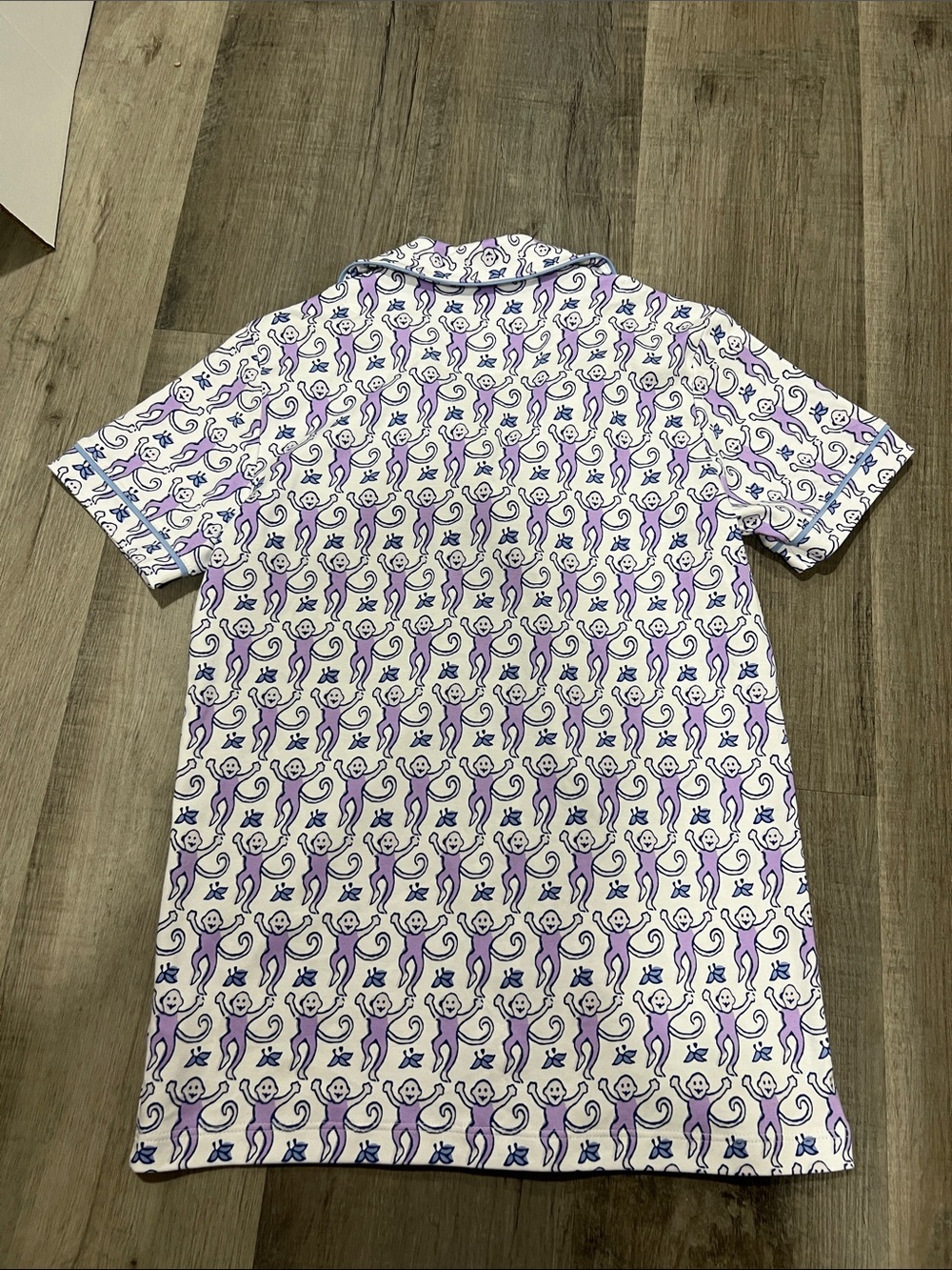 Roller Rabbit Monkey Polo Pajama Set size XXS lavender - Picture 3 of 6
